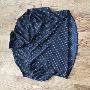 (L) Vera Moda Polka Dot Print Kimono Wrap Style Top Business Casual Unique Dots